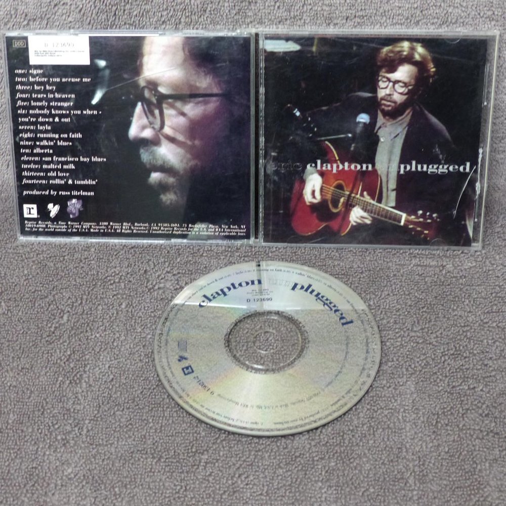 Eric Clapton Unplugged CD 1992 Reprise D 123690 BMG Direct Marketing 9 45024-2